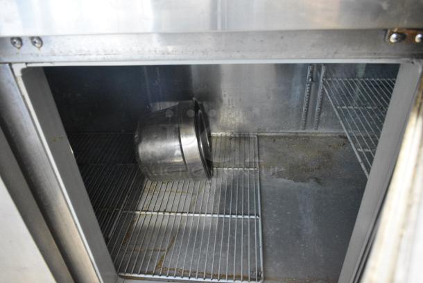 Continental CPA118 Stainless Steel Commercial Pizza Prep Table w/ Stainless Steel Drop In Bins. 115 Volts, 1 Phase. Tested and Working! - Image 13 of 16