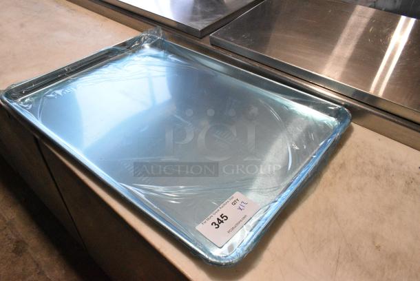 12 BRAND NEW SCRATCH AND DENT! Choice 407BUNFULL Full Size 18" x 26" 19 Gauge Wire in Rim Aluminum Bun Pan / Sheet Pan. 12 Times Your Bid! - Image 3 of 6