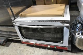 BRAND NEW SCRATCH AND DENT! Avantco 177CO46M Stainless Steel Full Size Countertop Convection Oven with Moisture Injection, 4.4 cu. ft. 208/240 Volts, 1 Phase.