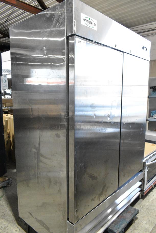 BRAND NEW SCRATCH AND DENT! 2025 Mainstreet 829BMR49R Stainless Steel Commercial 2 Door Reach In Cooler. 115 Volts, 1 Phase. Tested and Working! - Image 2 of 11