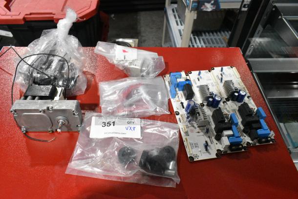 8 Various Items Including Circuit Panels, Gear Motor, 02596.1009 Spout. 8 Times Your Bid! - Image 1 of 14
