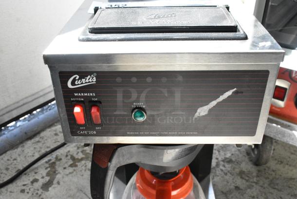 BRAND NEW SCRATCH AND DENT! Curtis SCCAFE2DB10A000 Stainless Steel Commercial 2 Burner Coffee Machine w/ Coffee Pot and Poly Brew Basket. 120 Volts, 1 Phase. - Image 3 of 7