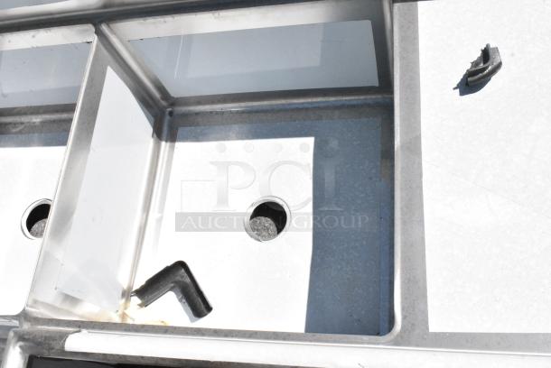 BRAND NEW SCRATCH AND DENT1`Regency 600S3242424C Stainless Steel 3 Bay L Shaped Sink w/ Dual Drain Boards. No Legs. - Image 3 of 7