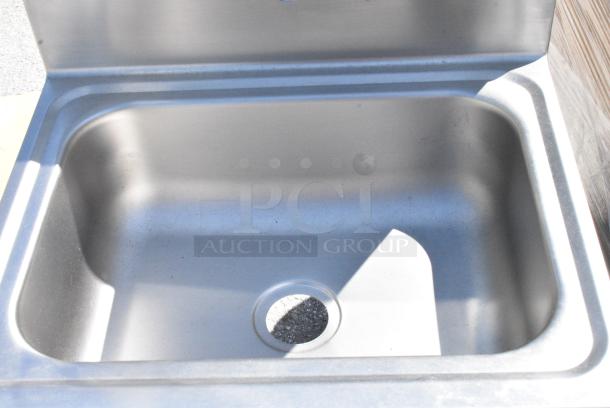 BRAND NEW SCRATCH AND DENT! Regency 600HS17FPB Stainless Steel Hands Free Hand Sink with Pedestal Base. - Image 2 of 5