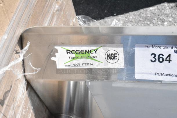 BRAND NEW SCRATCH AND DENT! Regency 600S11723224 Stainless Steel Single Bay Sink w/ Dual Drain Boards. No Legs. - Image 6 of 6
