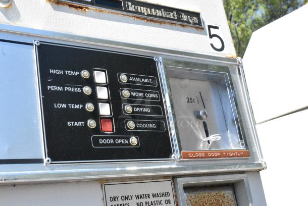 Speed Queen Metal Commercial Coin Operated Front Load Dryer. - Image 5 of 6