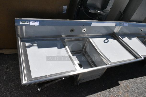 BRAND NEW SCRATCH AND DENT! Regency 600S11723224 Stainless Steel Single Bay Sink w/ Dual Drain Boards. No Legs. - Image 1 of 6