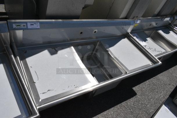 BRAND NEW SCRATCH AND DENT! Regency 600S11723224 Stainless Steel Single Bay Sink w/ Dual Drain Boards. No Legs. - Image 1 of 6