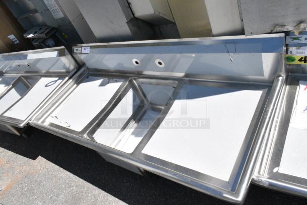 BRAND NEW SCRATCH AND DENT! Regency 600S11723224 Stainless Steel Single Bay Sink w/ Dual Drain Boards. No Legs. - Image 2 of 6