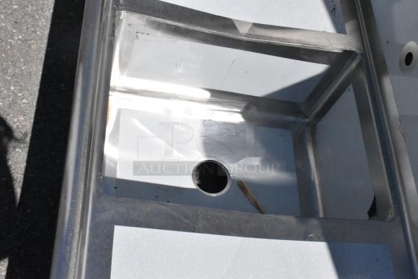 BRAND NEW SCRATCH AND DENT! Regency 600S11723224 Stainless Steel Single Bay Sink w/ Dual Drain Boards. No Legs. - Image 4 of 6