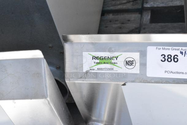 BRAND NEW SCRATCH AND DENT! Regency 600S11723224 Stainless Steel Single Bay Sink w/ Dual Drain Boards. No Legs. - Image 6 of 6