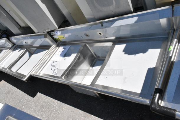 BRAND NEW SCRATCH AND DENT! Regency 600S11723224 Stainless Steel Single Bay Sink w/ Dual Drain Boards. No Legs. - Image 2 of 6