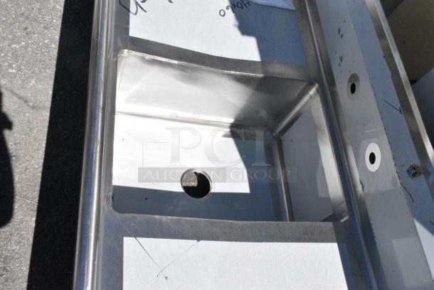 BRAND NEW SCRATCH AND DENT! Regency 600S11723224 Stainless Steel Single Bay Sink w/ Dual Drain Boards. No Legs. - Image 4 of 6
