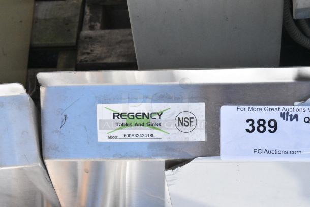 BRAND NEW SCRATCH AND DENT! Regency 600S3242418L Stainless Steel 3 Bay Sink w/ Left Side Drain Board. No Legs. - Image 7 of 7