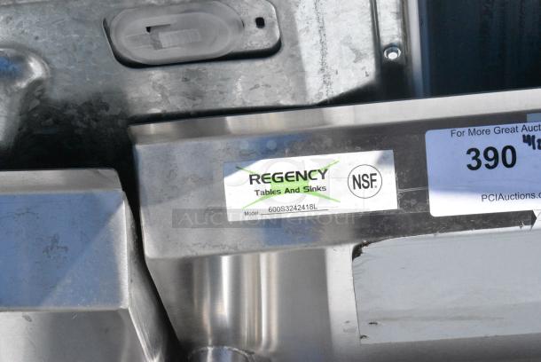 BRAND NEW SCRATCH AND DENT! Regency 600S3242418L Stainless Steel 3 Bay Sink w/ Left Side Drain Board. No Legs. - Image 7 of 7