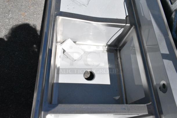 BRAND NEW SCRATCH AND DENT! Regency 600S3242424L Stainless Steel Commercial 3 Bay Sink w/ Left Side Drain Board. No Legs. - Image 6 of 8