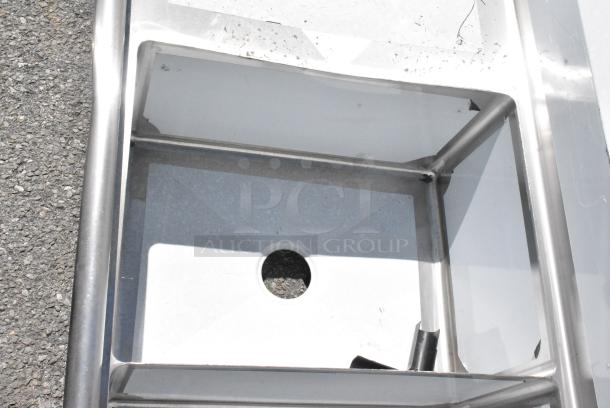 BRAND NEW SCRATCH AND DENT! Steelton 522CS31824LR Stainless Steel 3 Bay Sink w/ Dual Drain Boards. No Legs. - Image 6 of 8
