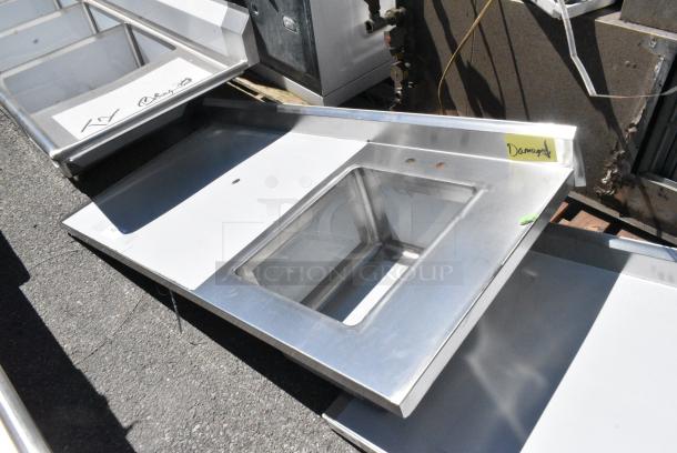 BRAND NEW SCRATCH AND DENT! Regency 600ST3060R 30" x 60" 16 Gauge Stainless Steel Work Table with Sink. No Legs. - Image 2 of 5
