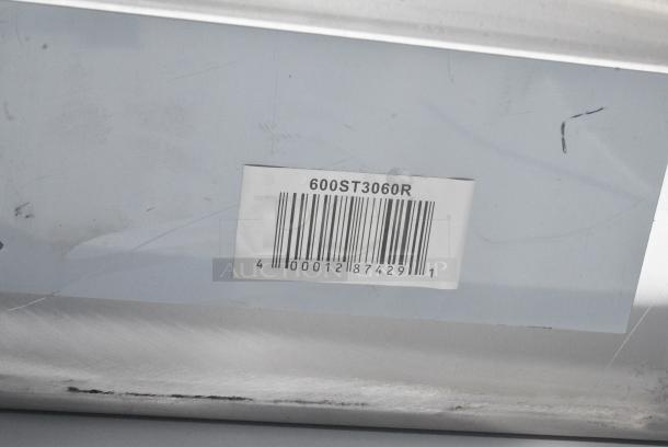 BRAND NEW SCRATCH AND DENT! Regency 600ST3060R 30" x 60" 16 Gauge Stainless Steel Work Table with Sink. No Legs. - Image 5 of 5