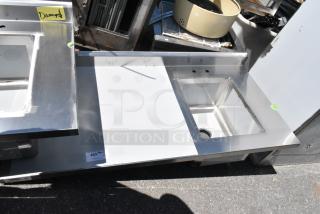 BRAND NEW SCRATCH AND DENT! Regency 600ST3060R 30" x 60" 16 Gauge Stainless Steel Work Table with Sink. No Legs.