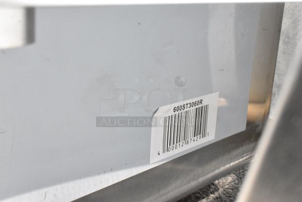 BRAND NEW SCRATCH AND DENT! Regency 600ST3060R 30" x 60" 16 Gauge Stainless Steel Work Table with Sink. No Legs. - Image 5 of 5