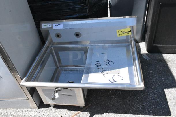 BRAND NEW SCRATCH AND DENT! Regency 600S1162018R Stainless Steel Single Bay Sink w/ Right Side Drain Board. No Legs. - Image 2 of 5