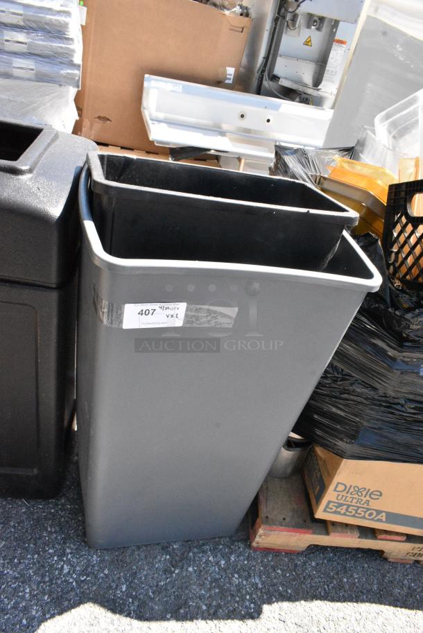 2 Poly Trash Cans. 2 Times Your Bid! - Image 1 of 5