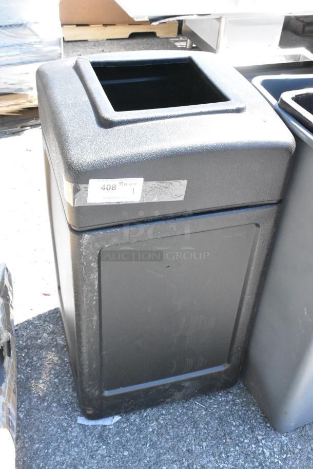 Black Poly Trash Can Shell. - Image 1 of 3