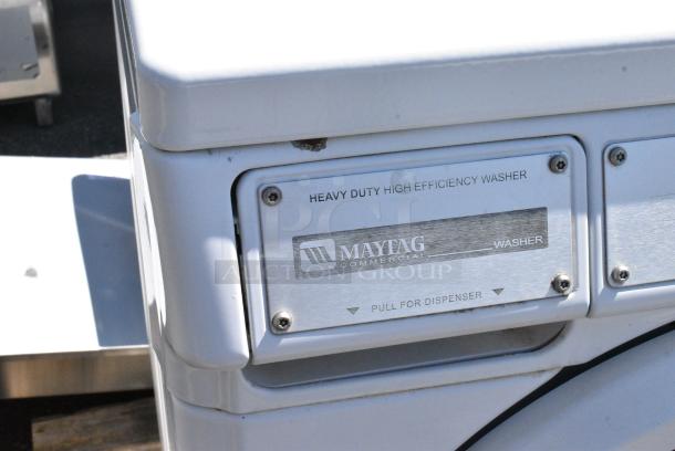 Maytag MHN30PDBWW0 Metal Commercial Coin Operated Front Load Washer. - Image 2 of 7