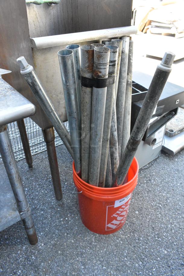 Bucket of Metal Legs. - Image 1 of 2