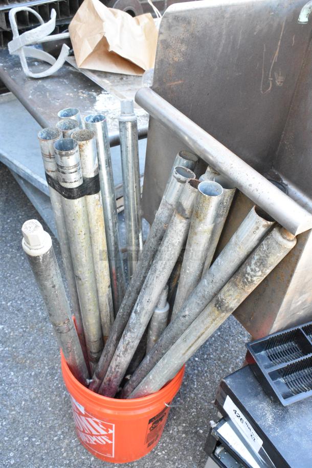 Bucket of Metal Legs. - Image 2 of 2