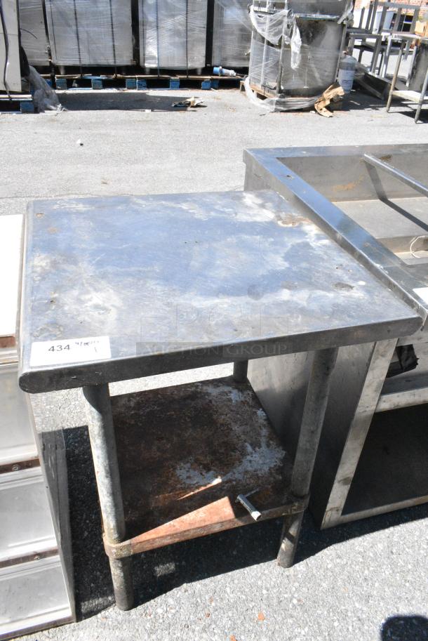 Stainless Steel Table w/ Metal Under Shelf. - Image 1 of 4
