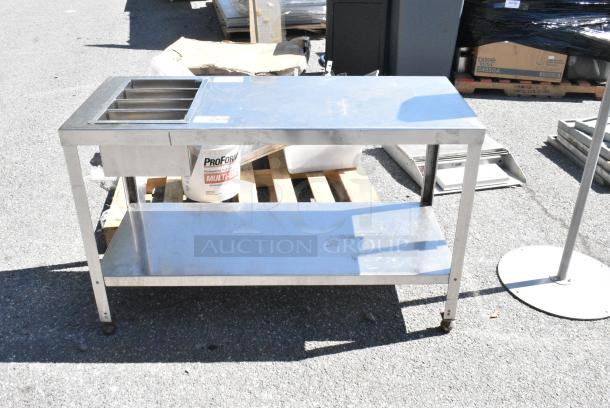 Stainless Steel Table w/ Well and Under Shelf. - Image 3 of 5