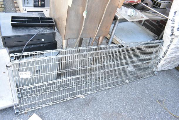 ALL ONE MONEY! Lot of 2 Chrome Finish Wire Shelves - Image 1 of 3