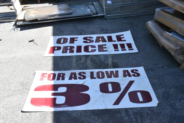 2 Signs. 2 Times Your Bid! - Image 1 of 4