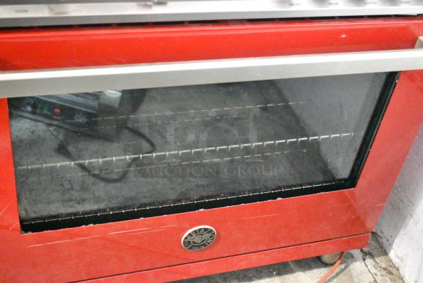 Bertazzoni PROF365INSROT Metal Electric Powered Range w/ Oven. Missing Outer Oven Glass Pane. 120/208-240 Volts. - Image 8 of 9
