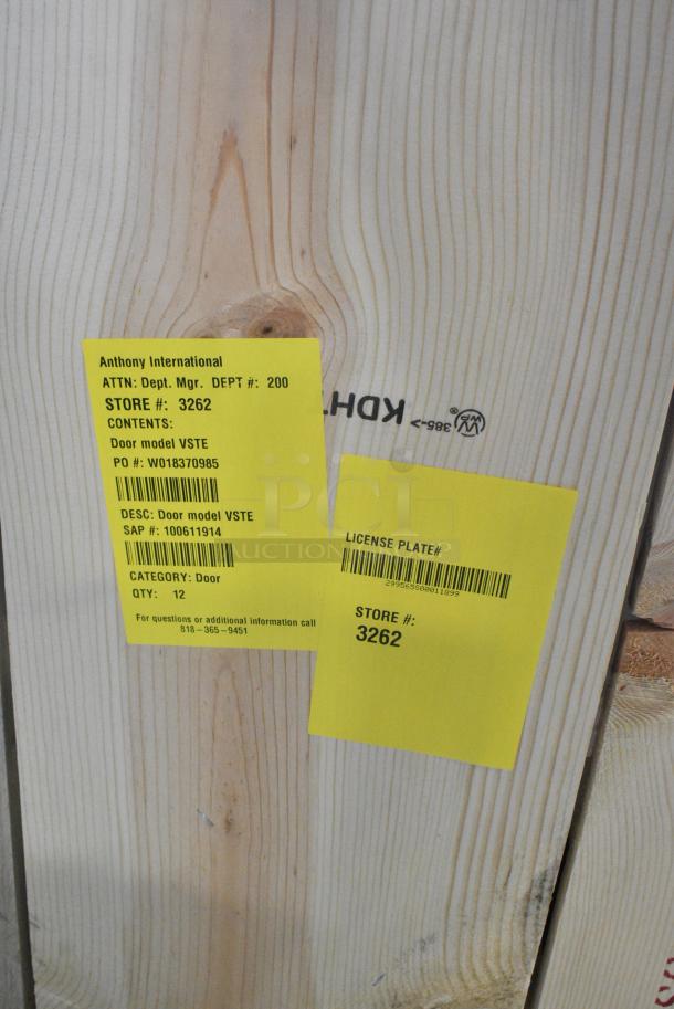 12 BRAND NEW IN CRATE! VSTE 23-1/8"x60" Glass Doors. 12 Times Your Bid! - Image 5 of 6