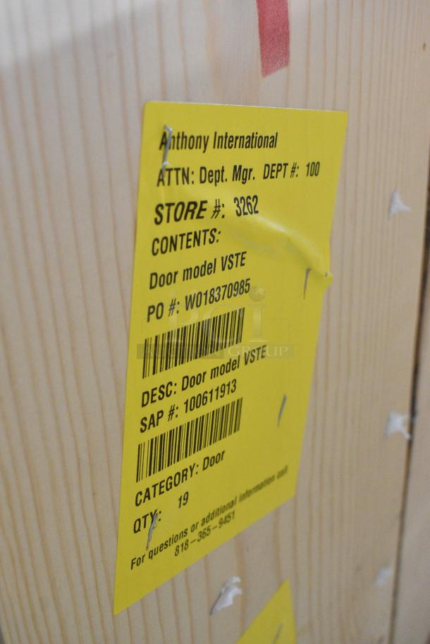 9 BRAND NEW IN CRATE! VSTE 23-1/8"x60" Glass Doors. 9 Times Your Bid! - Image 4 of 4