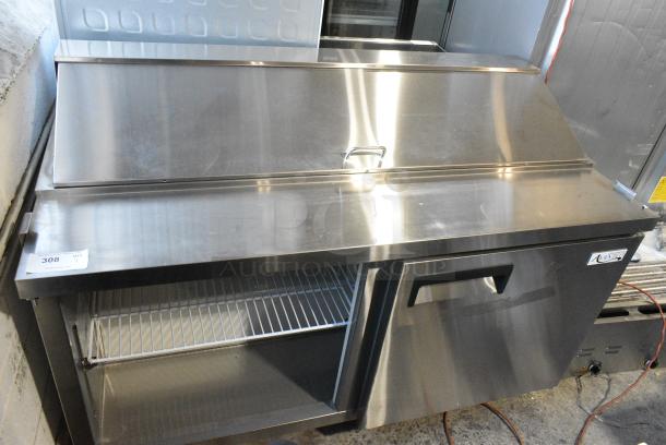 BRAND NEW SCRATCH AND DENT! 2024 Avantco 178APT61HC Stainless Steel Commercial Sandwich Salad Prep Table Bain Marie Mega Top on Commercial Casters. Missing Door. 115 Volts, 1 Phase. Tested and Working! - Image 12 of 13