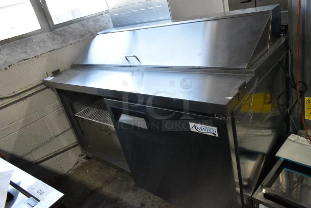 BRAND NEW SCRATCH AND DENT! 2024 Avantco 178APT61HC Stainless Steel Commercial Sandwich Salad Prep Table Bain Marie Mega Top on Commercial Casters. Missing Door. 115 Volts, 1 Phase. Tested and Working! - Image 13 of 13