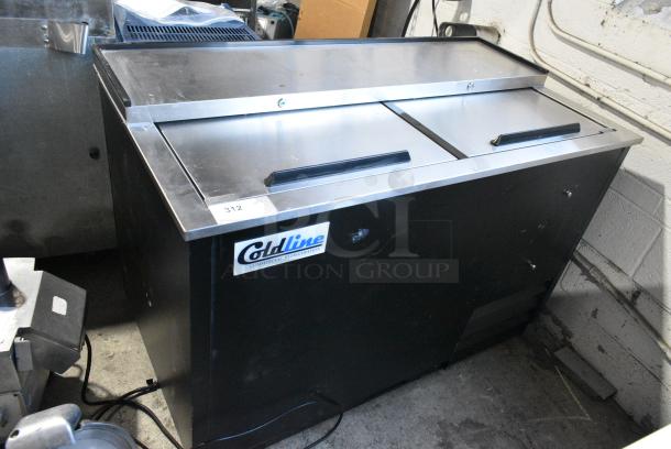 BRAND NEW SCRATCH AND DENT! Coldline BBC-50 Metal Commercial Back Bar Bottle Cooler w/ 2 Sliding Lids. 115 Volts, 1 Phase. Tested and Working! - Image 1 of 9