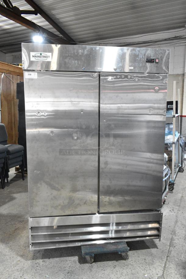 BRAND NEW SCRATCH AND DENT! 2025 Mainstreet 829BMR49R Stainless Steel Commercial 2 Door Reach In Cooler. 115 Volts, 1 Phase. Tested and Working! - Image 1 of 11