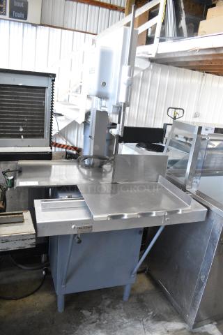 Hobart 5614 Metal Commercial Floor Style Meat Saw. 200 Volts, 3 Phase.