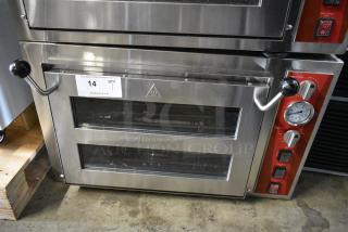 BRAND NEW SCRATCH AND DENT! 2024 Avantco 177DPO18DS Stainless Steel Commercial Double Deck Countertop Pizza/Bakery Oven. 240 Volts, 1 Phase.