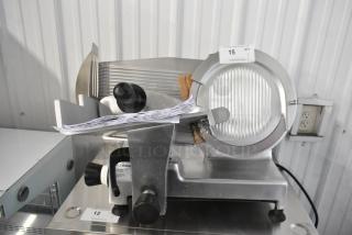 BRAND NEW SCRATCH AND DENT! 2023 Bizerba GSE 12 Stainless Steel Commercial 12" Manual Gravity Feed Meat and Cheese Slicer. 110 Volts, 1 Phase.