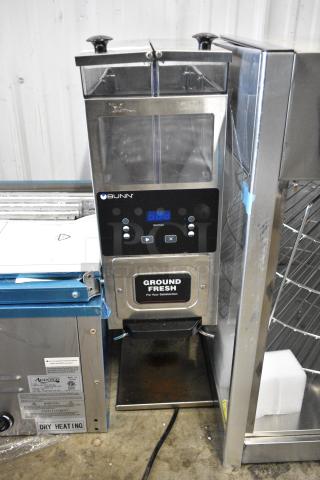 BRAND NEW SCRATCH AND DENT! 2025 Bunn G9-2T DBC 33700.0000 BrewWISE G9-2T DBC Stainless Steel Double Hopper Portion Control Coffee Grinder. 120 Volts, 1 Phase.