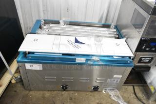 BRAND NEW SCRATCH AND DENT! 2024 Avantco 177STE2S Two Pan Open Well Electric Steam Table with Undershelf . 120 Volts, 1 Phase.