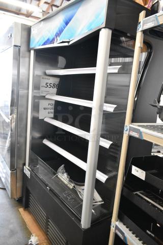 BRAND NEW SCRATCH AND DENT! Avantco 189BVAC46HC Metal Commercial Floor Style Open Grab N Go Merchandiser w/ Metal Shelves. 115 Volts, 1 Phase.