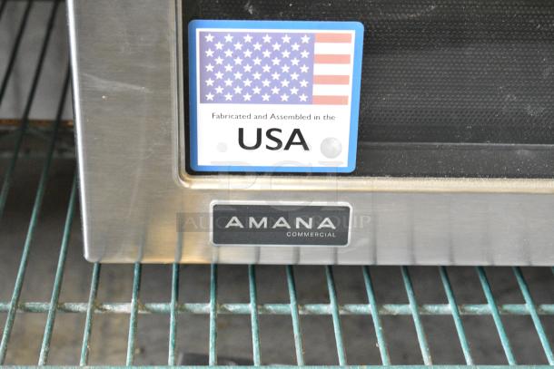 BRAND NEW SCRATCH AND DENT! 2024 Amana HDC212 Heavy-Duty Stainless Steel Commercial Microwave. 208/240 Volts, 1 Phase. - Image 2 of 6