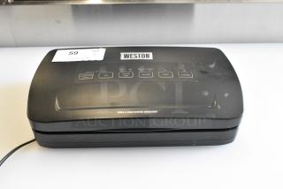 BRAND NEW SCRATCH AND DENT! Weston 65-3001-W External Vacuum Packaging Machine with 11 1/2" Seal Bar. 120 Volts, 1 Phase.